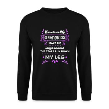 Grandma My Grandkids Make Me Laugh - Unisex Sweatshirt - black - Front - Alina (178cm) & Michal (187cm)