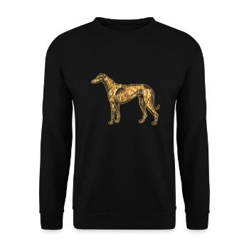 Greyhound Geometric - Unisex Sweatshirt - black - Front - Alina (178cm) & Michal (187cm)