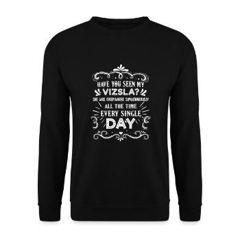 Have You Seen My Vizsla - Unisex Sweatshirt - black - Front - Alina (178cm) & Michal (187cm)