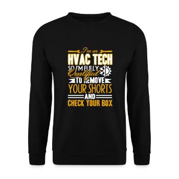 HVAC Tech I Am An HVAC Tech - Unisex Sweatshirt - black - Front - Alina (178cm) & Michal (187cm)