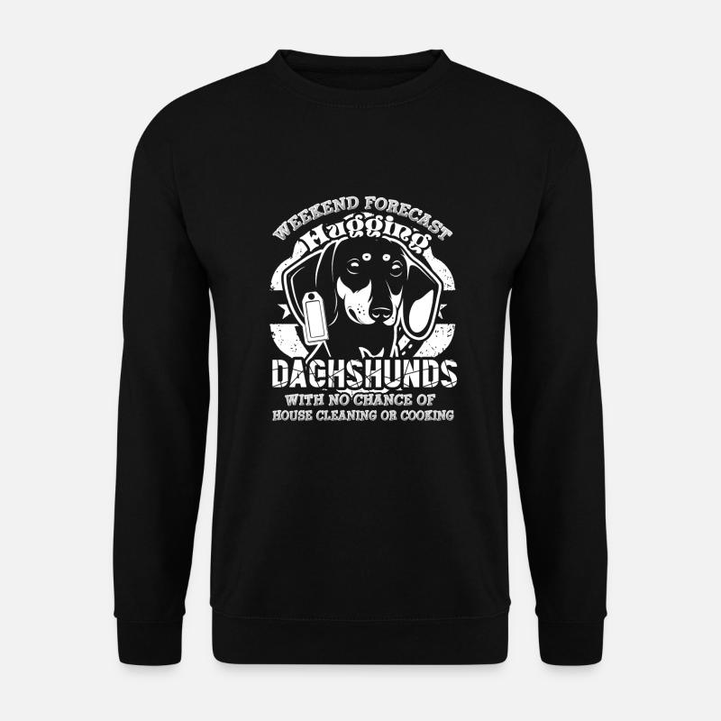 Hugging Dachshunds - Unisex Sweatshirt - black