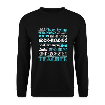 Kindergarten Teacher I am A Kindergarten Teacher - Unisex Sweatshirt - black - Front - Alina (178cm) & Michal (187cm)