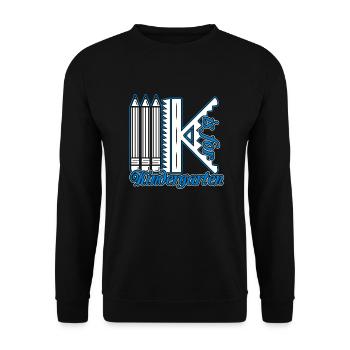 Kindergarten Teacher K is for Kindergarten - Unisex Sweatshirt - black - Front - Alina (178cm) & Michal (187cm)