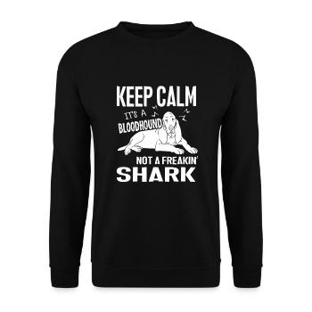 Keep Calm It's A Bloodhound Dog - Unisex Sweatshirt - black - Front - Alina (178cm) & Michal (187cm)