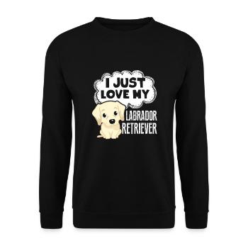 I Just Love My Labrador Retriever - Unisex Sweatshirt - black - Front - Alina (178cm) & Michal (187cm)