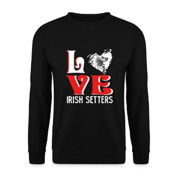 Love Irish Setter - Unisex Sweatshirt - black - Front - Alina (178cm) & Michal (187cm)