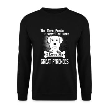 Love Great Pyrenees - Unisex Sweatshirt - black - Front - Alina (178cm) & Michal (187cm)