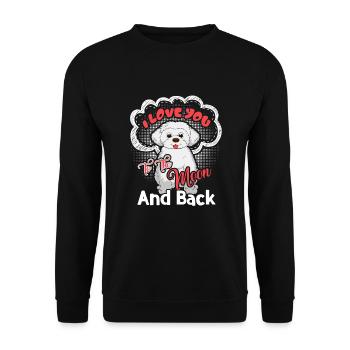 I Love My Maltese To The Moon And Back - Unisex Sweatshirt - black - Front - Alina (178cm) & Michal (187cm)