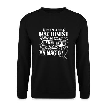 Machinist I Am A Machinist - Unisex Sweatshirt - black - Front - Alina (178cm) & Michal (187cm)