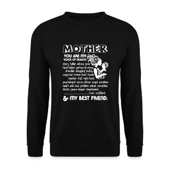 Mother's Day Shirts You Are My Voice Of Reason - Unisex Sweatshirt - black - Front - Alina (178cm) & Michal (187cm)