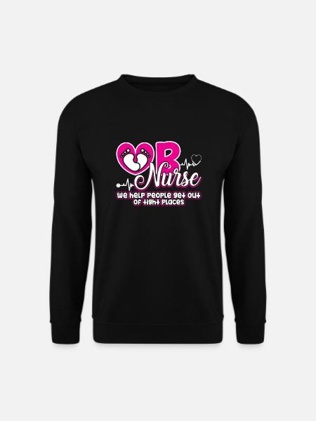 OB Nurse Funny OB Nurse - Unisex Sweatshirt - black