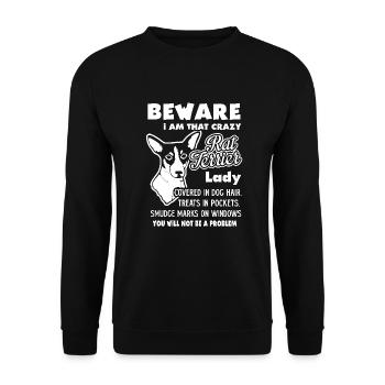 I Am That Crazy Rat Terrier Lady - Unisex Sweatshirt - black - Front - Alina (178cm) & Michal (187cm)