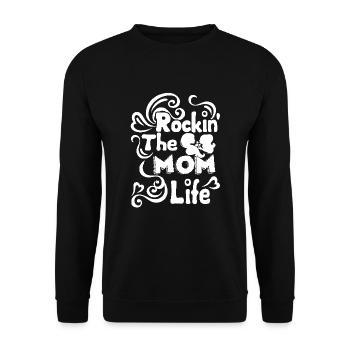 Rockin The Mom Life Funny Mother's Day - Unisex Sweatshirt - black - Front - Alina (178cm) & Michal (187cm)