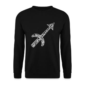 Sagittarius Zodiac Horoscope - Unisex Sweatshirt - black - Front - Alina (178cm) & Michal (187cm)