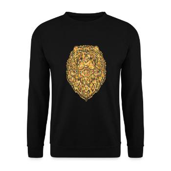 Pekingese Geometric - Unisex Sweatshirt - black - Front - Alina (178cm) & Michal (187cm)