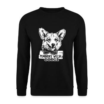 I Love Pembroke Welsh Corgi - Unisex Sweatshirt - black - Front - Alina (178cm) & Michal (187cm)