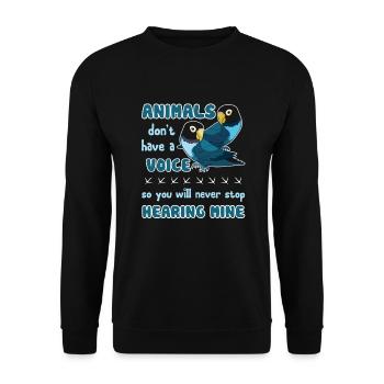 Parrot Love Parrot - Unisex Sweatshirt - black - Front - Alina (178cm) & Michal (187cm)