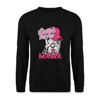 Scottish Terrier Mama - Unisex Sweatshirt - black - Front - Alina (178cm) & Michal (187cm)