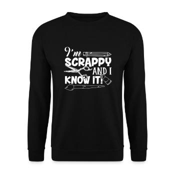 Scrapbook I Know Scrapbook - Unisex Sweatshirt - black - Front - Alina (178cm) & Michal (187cm)