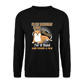 Shiba inu Dog - Unisex Sweatshirt - black - Front - Alina (178cm) & Michal (187cm)