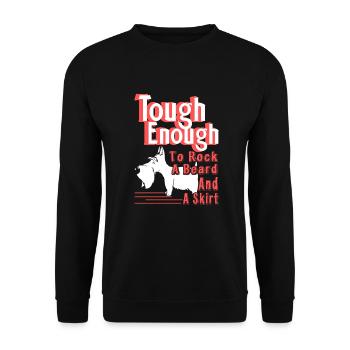 Scottish Terrier Tough Enough - Unisex Sweatshirt - black - Front - Alina (178cm) & Michal (187cm)
