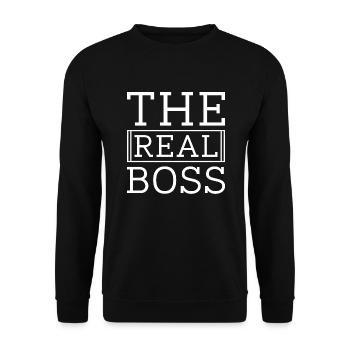 Le vrai patron - Sweat-shirt Unisexe - noir - Devant - Alina (178cm) & Michal (187cm)