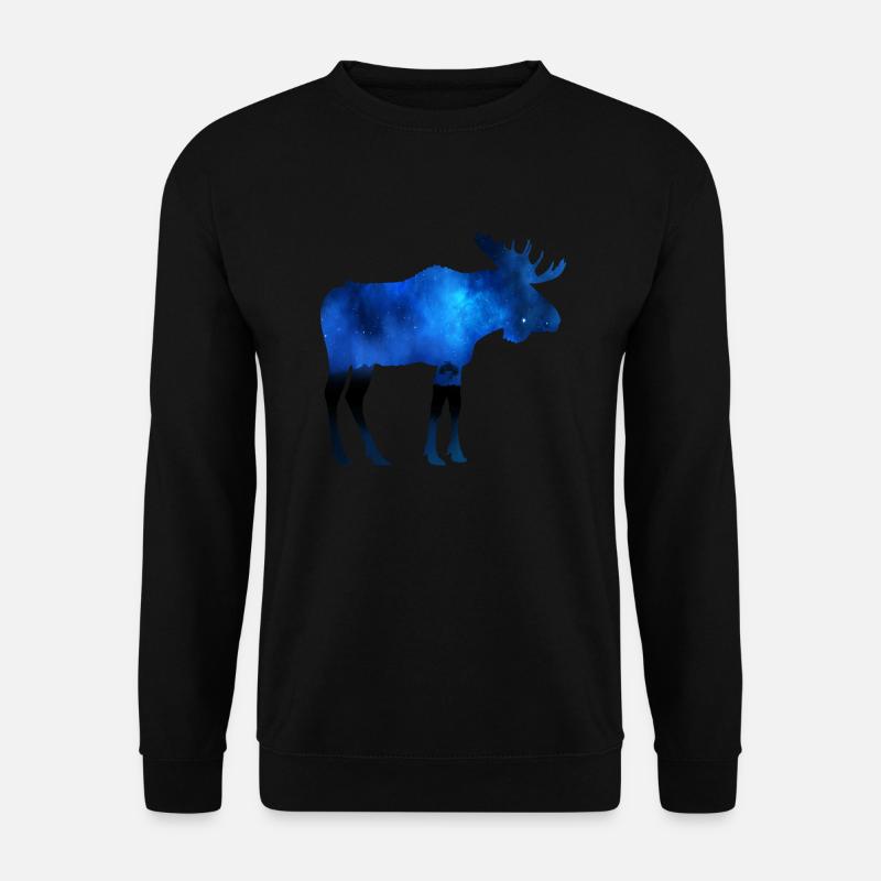Moose at night - Unisex Sweatshirt - black