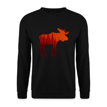 Moose - Unisex Sweatshirt - black - Front - Alina (178cm) & Michal (187cm)