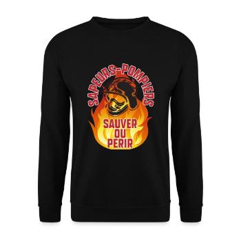 Sapeurs-pompiers sauver ou périr - Sweat-shirt Unisexe - noir - Devant - Alina (178cm) & Michal (187cm)