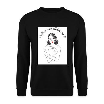 Célibataire - Sweat-shirt Unisexe - noir - Devant - Alina (178cm) & Michal (187cm)