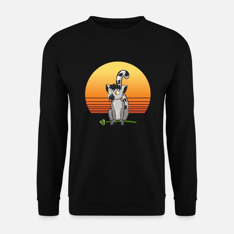 Lemur Retro - Unisex Sweatshirt - black