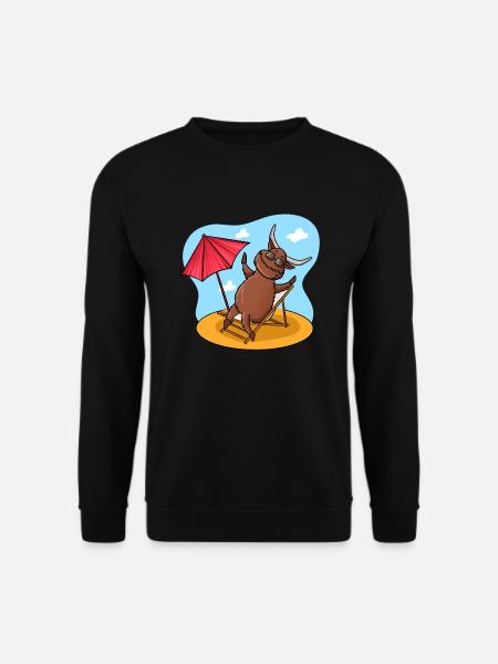 Highland Cow Beach - Unisex Sweatshirt - black