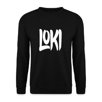 Loki - Sweat-shirt Unisexe - noir - Devant - Alina (178cm) & Michal (187cm)