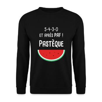 Et paf pastèque la cité de la peur film t-shirt - Sweat-shirt Unisexe - noir - Devant - Alina (178cm) & Michal (187cm)