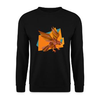 Faucon faucon Faucon Faucon Faucon Oiseau Wildlife Aigle - Sweat-shirt Unisexe - noir - Devant - Alina (178cm) & Michal (187cm)