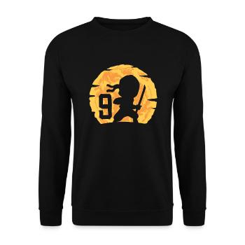 9. Geburtstag Junge 9 Jahre alt Ninja - Unisex Pullover - Schwarz - Vorne - Alina (178cm) & Michal (187cm)