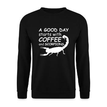 Skorpion - Unisex Pullover - Schwarz - Vorne - Alina (178cm) & Michal (187cm)