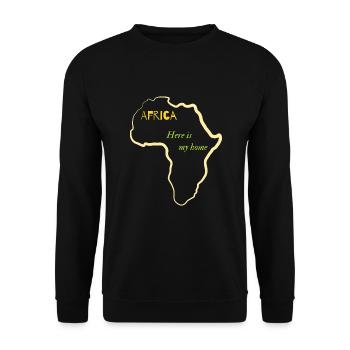 Africa This is My home - Unisex Sweatshirt - black - Front - Alina (178cm) & Michal (187cm)