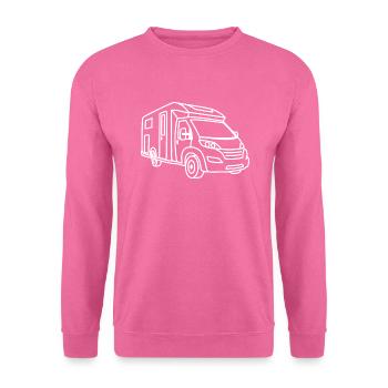Motorhome semi-integrated - front - contour white - Unisex Sweatshirt - pink - Front