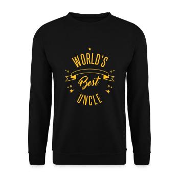 WORLD'S BEST UNCLE - Sweat-shirt Unisexe - noir - Devant - Alina (178cm) & Michal (187cm)
