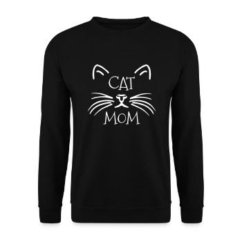 CAT MOM - écrou - Sweat-shirt Unisexe - noir - Devant - Alina (178cm) & Michal (187cm)
