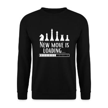 Chess Funny Quote Cool Saying Tactic Strategy Nerd - Unisex Pullover - Schwarz - Vorne - Alina (178cm) & Michal (187cm)