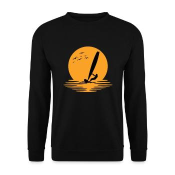 Windsurfer Planche à voile planche à voile surf - Sweat-shirt Unisexe - noir - Devant - Alina (178cm) & Michal (187cm)