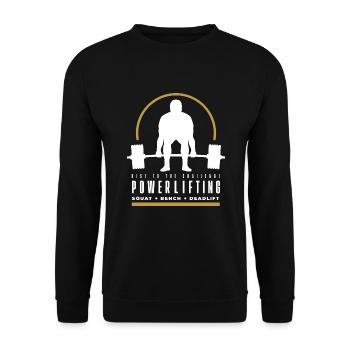 Powerlifting | Deadlift | Gym | Workout - Unisex Sweatshirt - black - Front - Alina (178cm) & Michal (187cm)