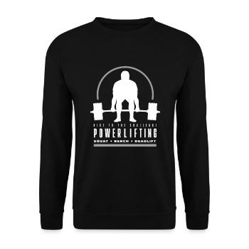 Powerlifting Workout | Deadlift | Fitness - Unisex Sweatshirt - black - Front - Alina (178cm) & Michal (187cm)
