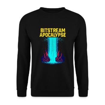 Bitstream Apokalypse - Unisex Pullover - Schwarz - Vorne - Alina (178cm) & Michal (187cm)