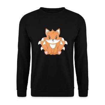 Kitsune - Unisex Pullover - Schwarz - Vorne - Alina (178cm) & Michal (187cm)