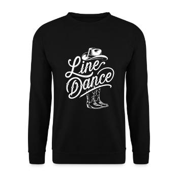 Line Dance Group Training My Dance Sport - Unisex Sweatshirt - black - Front - Alina (178cm) & Michal (187cm)