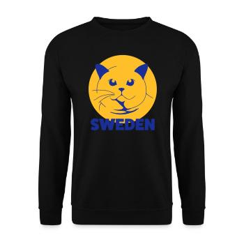 British Shorthair SUEDE - Sweat-shirt Unisexe - noir - Devant - Alina (178cm) & Michal (187cm)