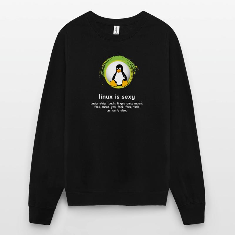 Computer System Penguin Nerd pc inside code admin Sweat-shirt Unisexe